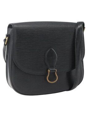 Authentic LOUIS VUITTON Epi Saint Cloud GM Shoulder Bag Black Noir M52192 LV